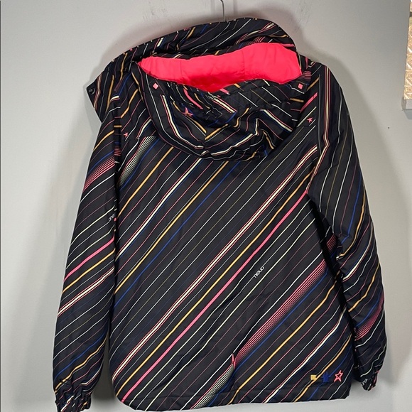 O'Neill Women's Black Jacket with Multicolor Stripes - Picture 10 of 14
